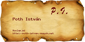 Poth István névjegykártya