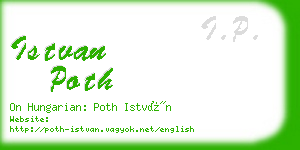 istvan poth business card